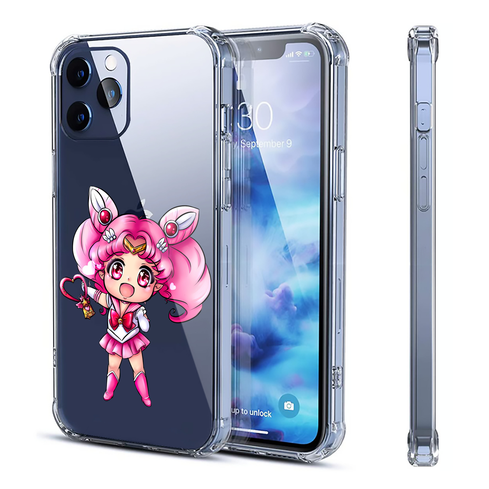 （画像用） 美少女戦士セーラームーン ちびうさ Sailor Moon Chibiusa Tsukino Usagi Small Lady Serenity 【iPhone 12シリーズ対応】透明スマホケース（クリアソフトケース）